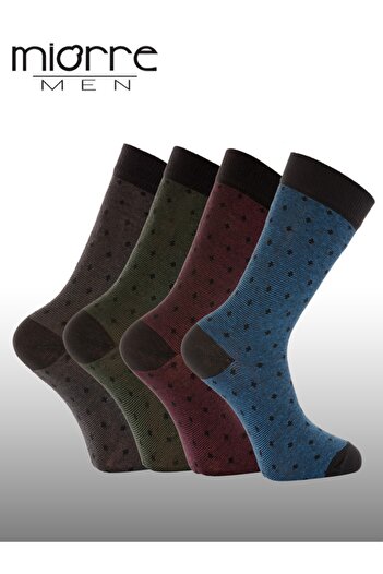 Miorre 4 Pack Cotton Patterned Men's Socks