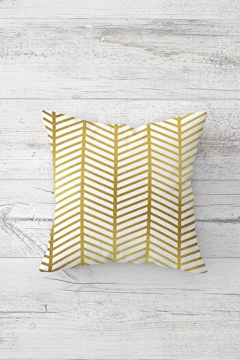 on the clouds Gold Geometric Rectangle One Side Printed Hidden Zipper Pillow Throw Pillow Sofa Pillow Case