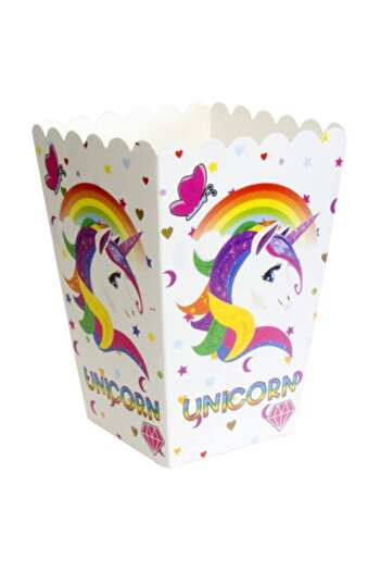 papercraft Popcorn Corn Box Unicorn Printed 8 Liters