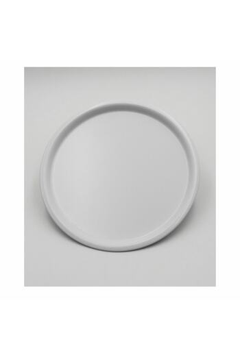 Elzem Decorative White Color Dot Patternless Shiny Presentation Tray Luxury Presentation