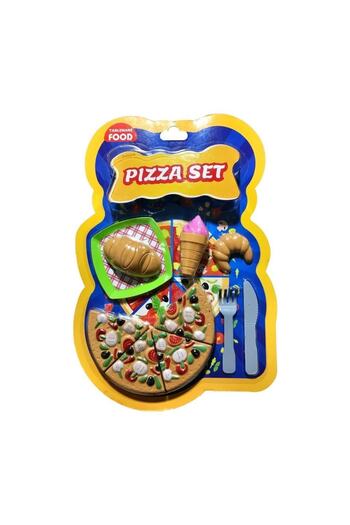 Uçar Oyuncak Tableware Food Toy Small Pizza Set