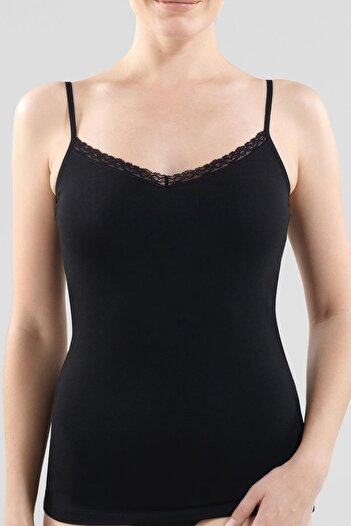 Blackspade Comfort Elegance Λεπτό λουράκι Μαύρο εσώρουχο 1365