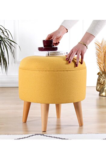 Lorencehome Micup Puf - Sarı