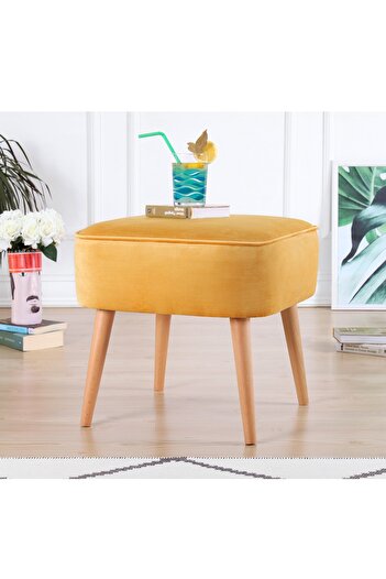 Lorencehome Bolien Puf - Sarı