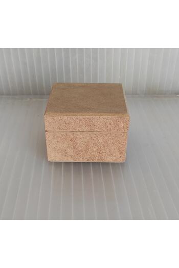 Güllü Ahşap Wooden Paintable Small Square Box 10X10