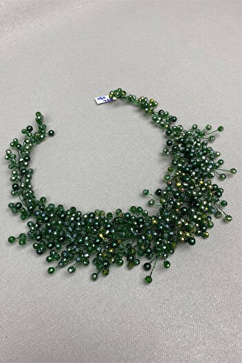 Hobigram Hair Accessory Green Lisa Model Bridal Henna Crown – Bridal Accessory, Stylish Design, Women's Accessory – Ge