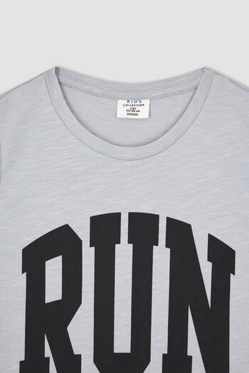 DeFacto Boy's Printed Crew Neck Cotton Combed Undershirt