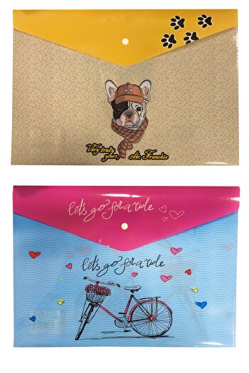 FLY COLOR Patterned Snap File 2 Pieces