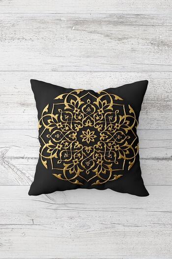 on the clouds Gold Ethnic Ottoman Motif One Side Printed Hidden Zipper Throw Pillow Sofa Pillow Case