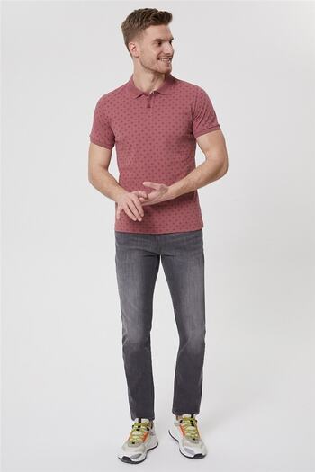 Lee Cooper Ανδρικό μπλουζάκι Polo Neck - Indigo
