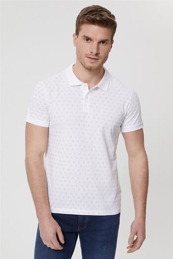 Lee Cooper Ανδρικό μπλουζάκι μικτό πόλο λευκό