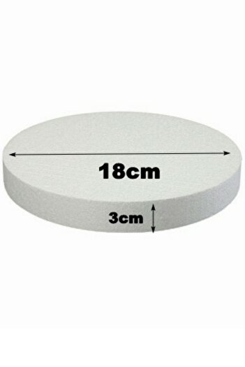 ELGALA Styrofoam Foam Cake Mat Round (18x3 Cm)