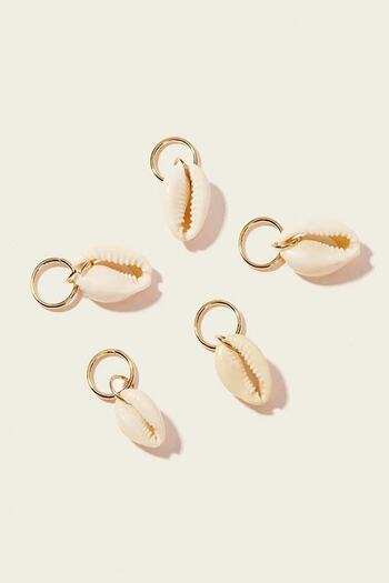 BAHELS Gold Sea Shell Hair Earring Buckle Set