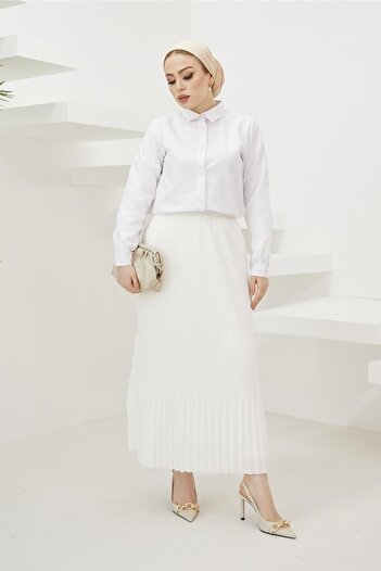 benguen 205 - Pi?li?seli? Hijab Skirt White