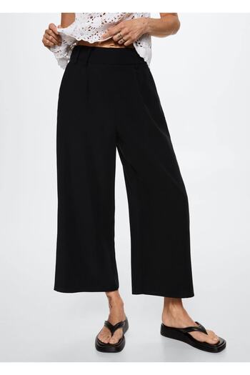 MANGO Woman Flowy Culotte Trousers