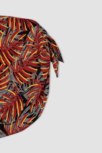 DeFacto Regular Fit Printed Viscose Beach Dress
