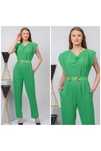 CİXAPLE Chain Belted Jumpsuit