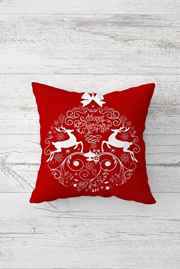 Pelangi New Year's Deer Christmas Double Side Print Hidden Zippered Pillowcase Throw Pillow Seat Pillowcase