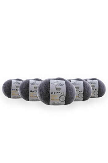 Gazzal Super Kid Mohair 25 Gr 5'Li Package 78% Wool 22% Pa Blended Natural Hand Knitting Yarn Taka Yarn 64433