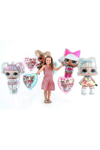 PARTİAVM Licensed Diva Lol Baby Pink Number Balloon Set Lol Surprise Pink Number Balloon