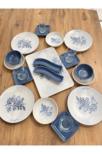 Keramika Set Breakfast Blue Magic 21 Pieces for 4 Persons