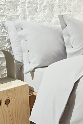Yataş Plain Double Ranforce Washable Duvet Cover Set - Gray