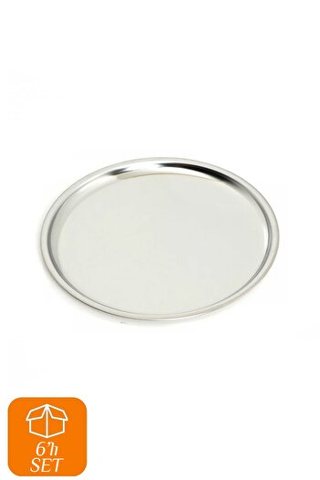 Hoop Abant Çelik Diplomat Servis Tabak 22 Cm - No : 5 6'li Set