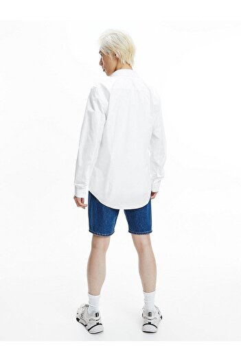 Calvin Klein Erkek Ck Chest Logo Slim Gömlek