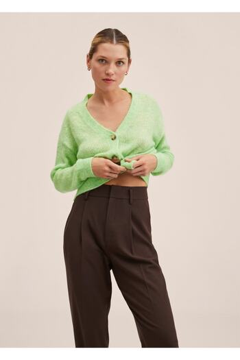 MANGO Woman V-Neck Knitwear Cardigan