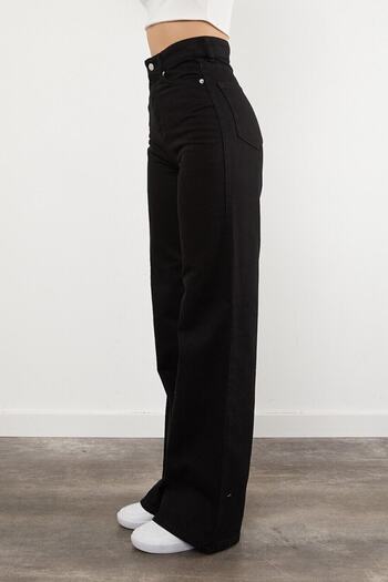 Livik Miya Non-Fading Black L.i.k.r.a.l.ı. Super High Waist S.a.l.a.ş. Wide Leg Jean- Wide Leg
