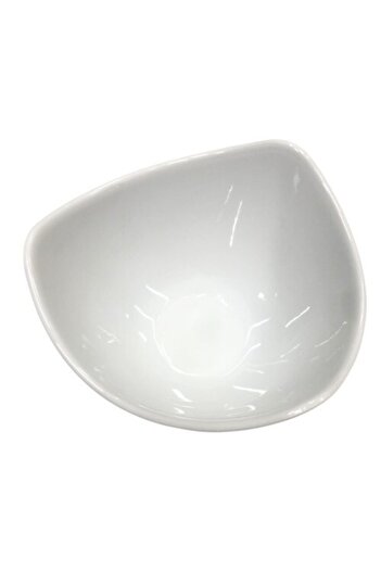 Evren Asymmetrical Unbreakable White Salad Bowl