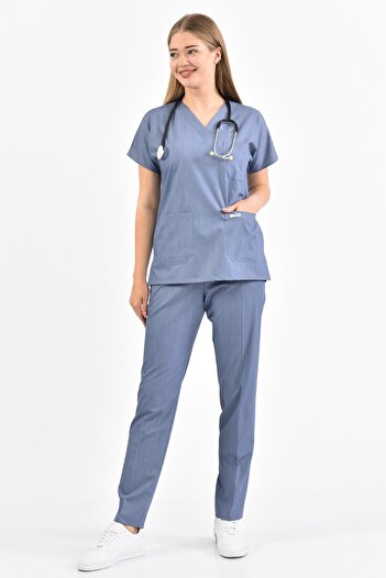 Owlet Medikal Costum chirurgical Lycra aspect denim