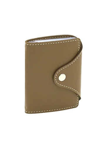 2K Credit Card Holder Mink 10 Leaves Vertical 7.5x9.7 Cm
