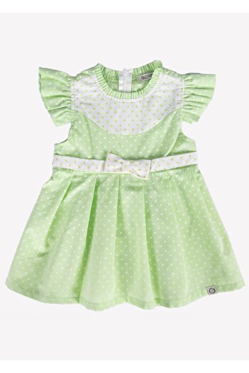 Ozmoz By Mukadder Özden Frilly Green Summer Baby Girl Dress