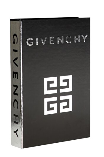 irayhomedecor Gıvench Чорна срібна декоративна коробка для книг