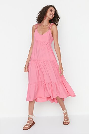 Trendyol Collection Ροζ φόρεμα με λουράκι TWOSS22EL00674
