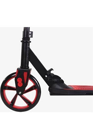 Furkan Toys 3 - 4 Yaş +12 Yaş 2 Tekerlekli Frenli Katlanabilir Scooter 2 Kırmızı