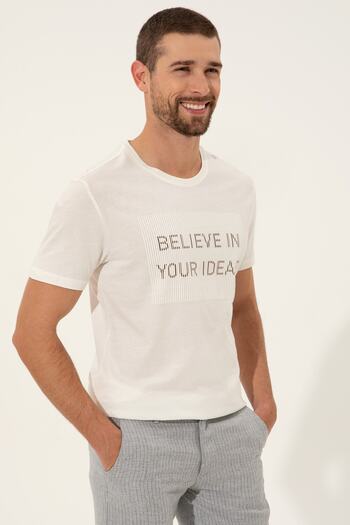 Pierre Cardin Ecru Men's T-Shirt - G021Sz011.000.1369972