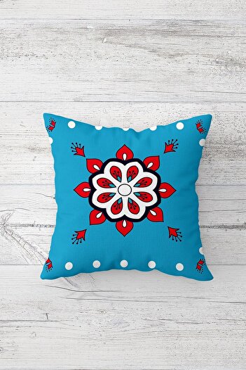 on the clouds Ethnic Tile Patterned One Side Printed Hidden Zipper Pillow Case Throw Pillow Sofa Pillow Case