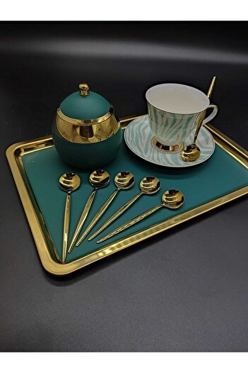 BRONDOFF Ikon Titanium Gold 6 Pieces Tea - Coffee Spoons