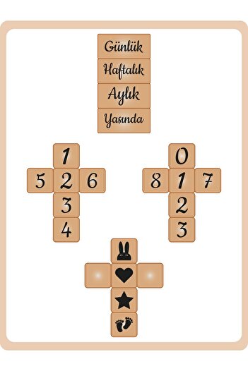 BİANNE ATÖLYESİ Baby Memory Cube Set for Photo Shoot and Decoration Turkish