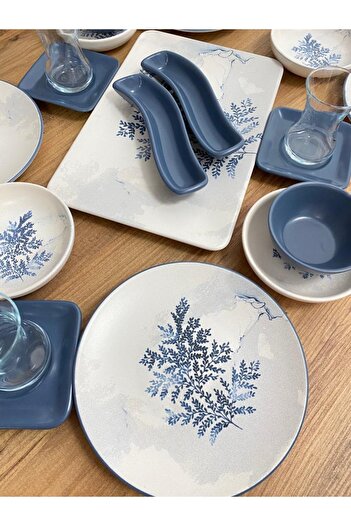 Keramika Set Breakfast Blue Magic 21 Pieces for 4 Persons