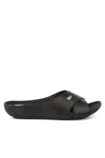 Muya Cyrus 31124-001 Heel Gel Ανατομική Σόλα Γυναικείες Παντόφλες Μαύρες 36-42