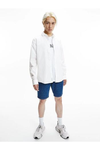 Calvin Klein Ck Chest Logo Slım Stretch Shirt