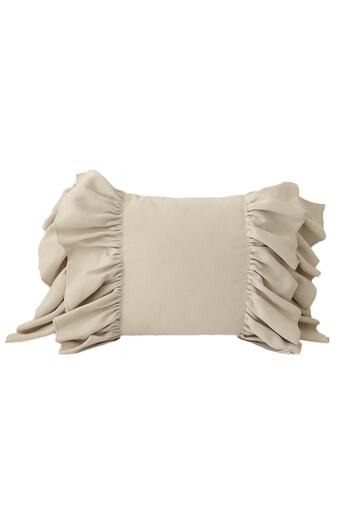 RİTMOHOME Vintage Bohemian Scandinavian Throw Pillow Cover with Mink Frills, Country, Bohemian