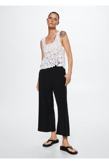 MANGO Woman Flowy Culotte Trousers