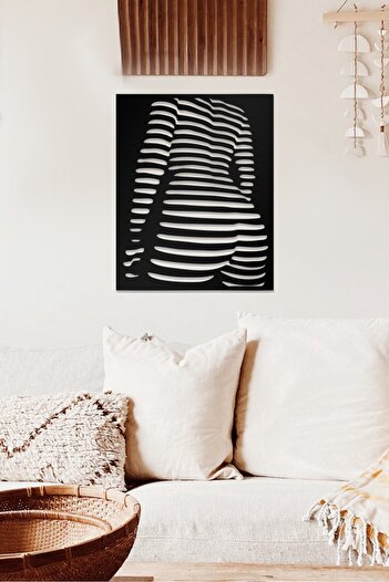 AHWALL Woman Themed Decorative Wooden Table