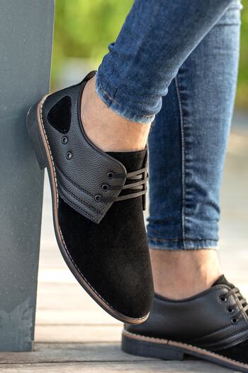 Freemax Ανδρικά Oxford Soft ελαφριά ανδρικά παπούτσια Rok.240 Suede Black