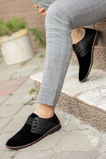 Freemax Ανδρικά Oxford Soft ελαφριά ανδρικά παπούτσια Rok.240 Suede Black
