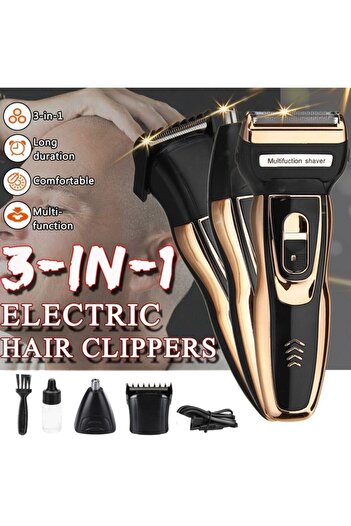 yopigo Pro Gld-sarı Muhteşem 3'lü Tıraş Makinesi Erkek Bakım Kiti